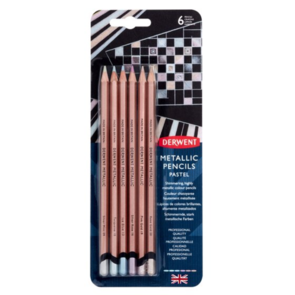 Derwent Metallic Pencil Non Soluable Pastel Pack 6