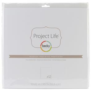American Crafts Project Life Page Protectors 12"X12" 12/Pkg