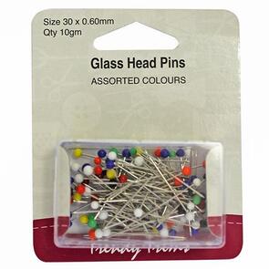 Trendy Trims  Glass Headed Pins (Size 30 x 0.60mm)