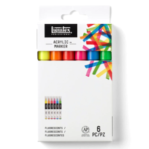 Liquitex Acrylic Marker Set/6 Fluorescent