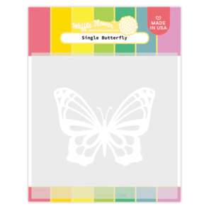 Waffle Flower Single Butterfly Stencil