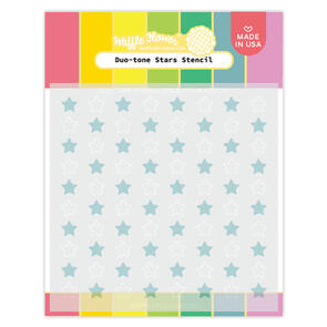 Waffle Flower Duo-tone Stars Stencil