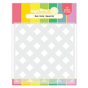 Waffle Flower Duo-tone Squares Stencil