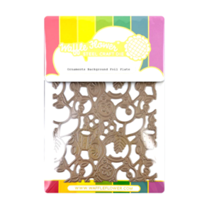 Waffle Flower Ornaments Background Foil Plate