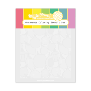 Waffle Flower Ornaments Coloring Stencil