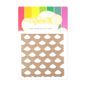 Waffle Flower Swag Background Foil Plate
