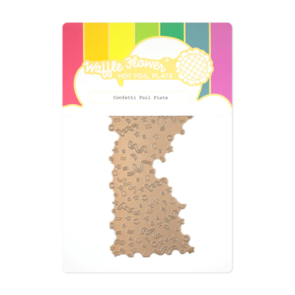 Waffle Flower Confetti Foil Plate