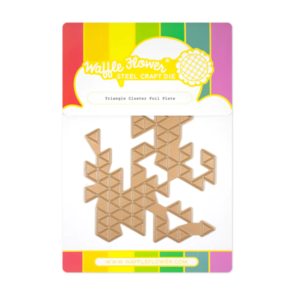 Waffle Flower Triangle Cluster Foil Plate