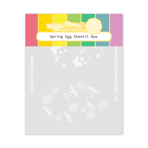 Waffle Flower Spring Egg Coloring Stencil Duo