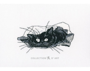 RTO Cross-stitch Kit: Among black cats
