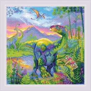 Riolis Cross Stitch Kit - The Era of Dinosaurs