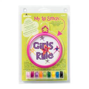 Bucilla  My 1st Stitch Cross Stitch Kit: Girls Rule