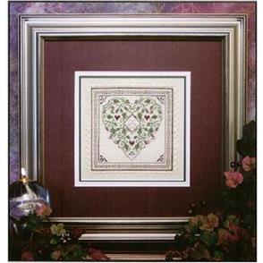 The Sweetheart Tree Cross Stitch Pattern - Country French Heart