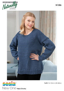 Naturally Knitting Pattern - N1586 - Unisex Sweater