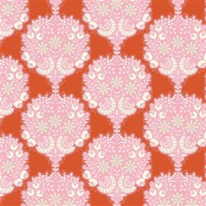 Tilda Fabric - Harvest Collection -Flower Tree Ginger