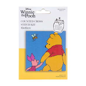 Disney Counted Cross Stitch Mini 10x10cm - Pooh & Piglet