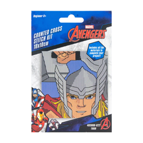 Disney Marvel Counted Cross Stitch Mini 10x10cm - Thor