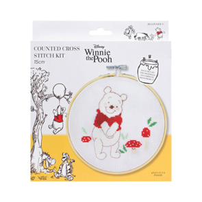 Disney Counted Cross Stitch Hoop Art Kit 15cm - Pooh