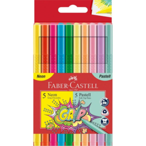 Faber-Castell Neon and pastell grip set of 10
