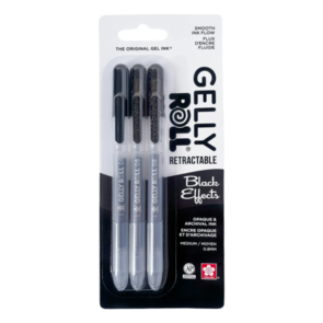 SAKURA Gelly Roll Retractable Black effects set - 3pcs