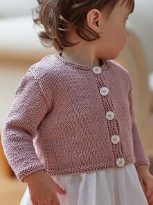 Sirdar Simple Baby Round Neck Cardigan - Knitting Kit/Pattern