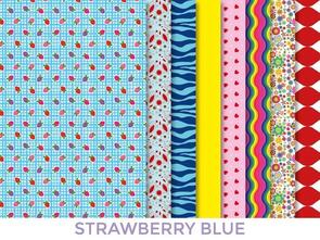 Dress Your Doll Making Couture Fabric Set Kit - Strawberry Blue