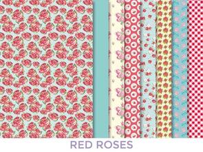 Dress Your Doll Making Couture Fabric Set Kit - Red Roses