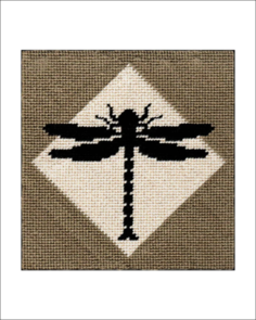 The Kiwi Stitch & Knit Co Dragonfly Needlepoint Pattern