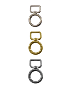 Circulo Round Metal Clip with D Ring - Pack/6
