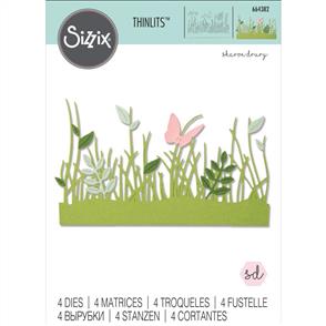 Sizzix Thinlits Die Set 4PK Springtime Borders