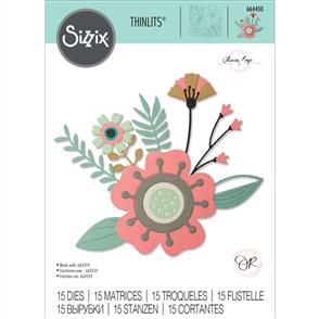 Sizzix Thinlits Die Set 15PK - Creative Florals