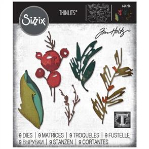 Sizzix Tim Holtz Dies - Holiday Brushstroke - 9Pkg