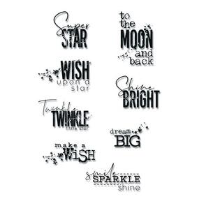 Sizzix Clear Stamps 8PK - Smile, Sparkle, Shine