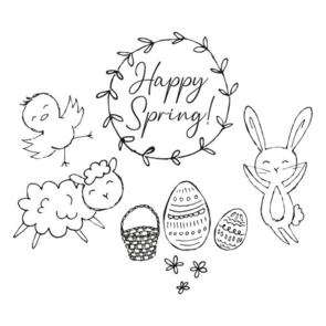 Sizzix Clear Stamps - 9PK Spring Essentials
