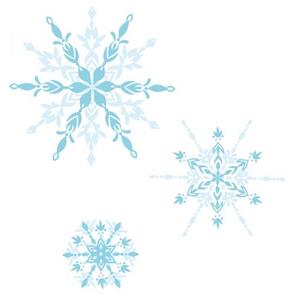 Sizzix  Layered Clear Stamps Set 6PK - Floating Snowflakes