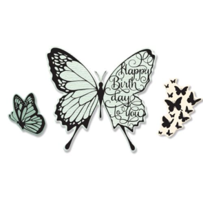 Sizzix  Framelits Die & Stamp Set - Butterfly Birthday