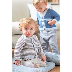 DMC Baby Cotton Striped Cardigan Pattern