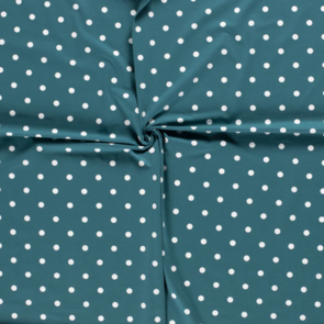 Nooteboom Cotton Jersey - Printed Dots #11810 - Colour 024 - Petrol