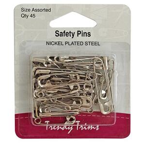 Trendy Trims  Safety Pins (assorted sizes) 45/Pkg