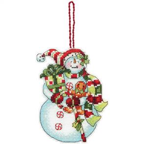 Dimensions  Ornament Cross Stitch Kit - Snowman with Sweets