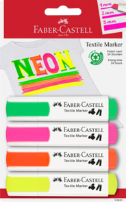 Faber-Castell Textile marker set 4 Neon