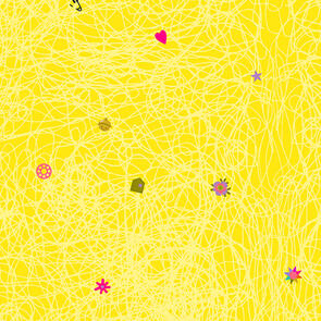 Andover Fabric Alison Glass Thicket - Found Sunshine