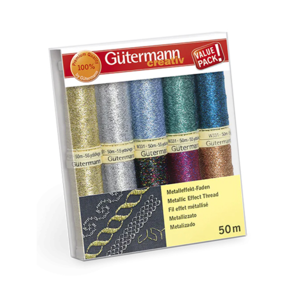 Gutermann Metallic Effect 50m Set – 10 reels