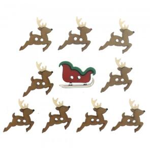 Dress It Up Embellishments - Sew Cute Sleigh / Reindeer