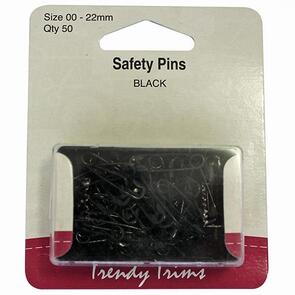 Trendy Trims  Safety Pins (Black - Size 00) 50/Pkg