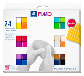 FIMO Soft Modelling Material Set - 24 Asst 25g Blocks
