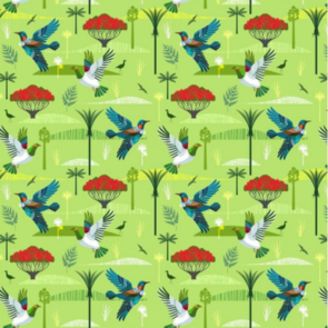Nutex Kiwiana fabric - Land & Sea Green