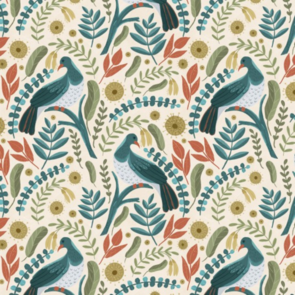 Nutex Kiwiana Fabric - Bird Stories - Kereru