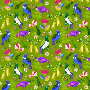 Nutex Kiwiana - Summer Garden - Birds Green