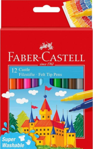 Faber-Castell Felt-Tip Colour Markers - Wallet of 12